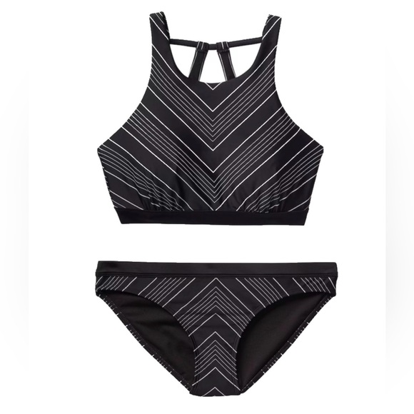 Athleta Monochrome Striped Swimsuit - Picture 1 of 5